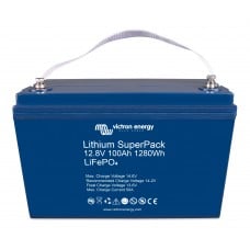 12V Victron Lithium SuperPack LiFePO4 12.8V 100AH Battery with integrated BMS and safety switch (High current discharge version)